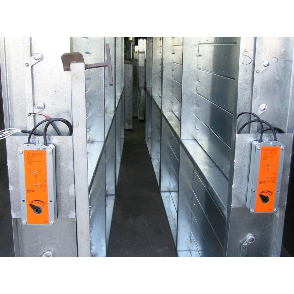 Motorised Volume Control Dampers, multi section with actuators
