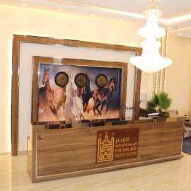 Wooden hotel counter
